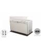 Banco gelati granite N° 10+8 Pozzetti gelato granite da Lt. 7,5 - SENZA CARAPINE - COLORE BIANCO - CM 156,8X69X98,4 (125,7)H
