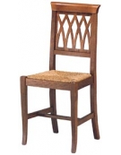 Sedia 157 in legno con seduta in paglia per trattorie, bar e ristoranti- cm 43x43x93h