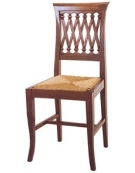 Sedia 158  in legno con seduta in paglia - 44x46x96h