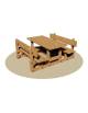 Mini Tavolo  legno con 2 panche per bambini da 2 a 8 anni - cm 120x145x60h