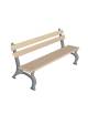 Panchina in ghisa- Doghe in legno di Pino russo cm 180x73x85h