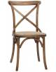 Sedia con struttura in legno e seduta in rattan - colori a scelta - cm 50x54x89h