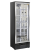 Vetrina frigo bibite verticale Lt. 293 con telaio porta in acciaio inox - refrigerazione ventilata +1°/+10°C - cm 60x55,8x180h