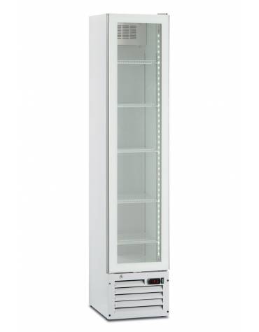 Frigo vetrina per bevande slim statico con agitatore 0°C/+10°C  - capacità 164 Lt  - Porta a sfioro senza cornice - cm 39x47,5x1