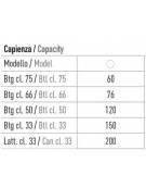 Frigo vetrina per bevande slim statico con agitatore 0°C/+10°C  - capacità 164 Lt  - Porta a sfioro senza cornice - cm 39x47,5x1