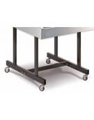 Carrello per vetrina refrigerato lunghezza cm 197,2 - N° 2 Ruote con freno e N° 2 Ruote senza freno