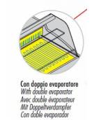 Vetrina refrigerata da appoggio, vetro dritto doppio evaporatore, mensola intermedia in cristallo mm 1506x939x530h