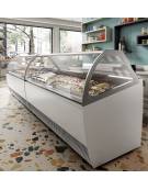 Vetrina gelato professionale ventilata 18 gusti vaschette lt 5