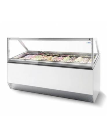 Vetrina gelato professionale ventilata 12 gusti vaschette lt 5