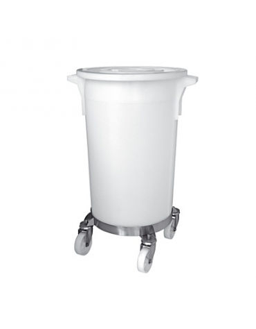 Contenitore in polietilene carrellato lt 75 - cm Ø 57x80