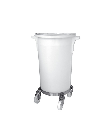 Contenitore in polietilene carrellato lt 75 - cm Ø 57x80