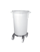 Contenitore in polietilene carrellato lt 75 - cm Ø 57x80