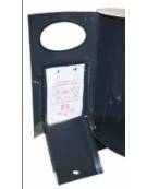 Cestino per la raccolta di deiezioni canine di forma ellittica - in acciaio zincato e verniciato - litri 60