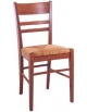 Sedia in legno con seduta in paglia - cm 41,5x39x87,5h
