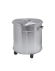 Pattumiera inox a tenuta stagna- Lt 50 - Apertura manuale - Ø cm 40x50h