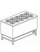 Banco gelato a pozzetto a glicole con riserva N° 10+10 Carapine ( escluse ) - Motore esterno incluso - cm 138,8x69x95h