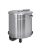 Pattumiera inox a tenuta stagna - Lt 50 - Apertura a pedale - Ø cm 40x50h