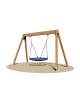 Altalena Culla in legno 1 posto - con sedile a culla diametro cm 120 - Adatta ai bambini diversamente abili