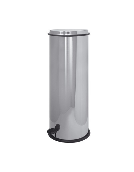 Pattumiera inox - Lt 18 - Apertura a pedale - Ø cm 26x58