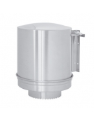 Portarotolo Carta verticale a muro realizzato in acciaio inox  - cm Ø25x32h