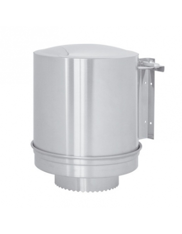 Portarotolo Carta verticale a muro realizzato in acciaio inox  - cm Ø25x32h