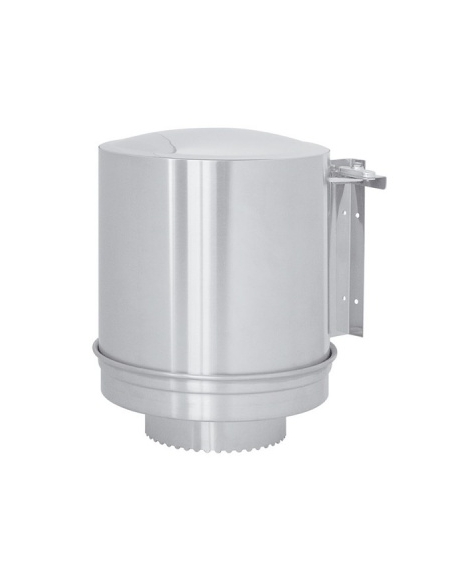 Portarotolo Carta verticale a muro realizzato in acciaio inox  - cm Ø25x32h