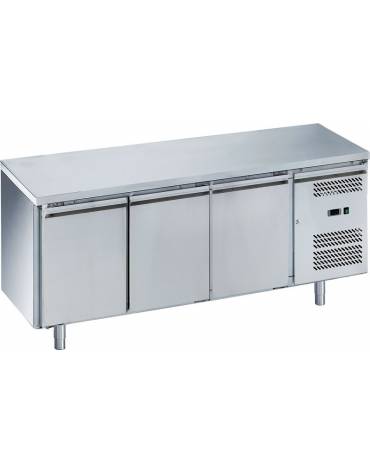Tavolo refrigerato 3 Porte ventilato gastronomia frigorifero positivo 0° +8°C - CLASSE D - Dimensioni Cm.179,5x70x85h
