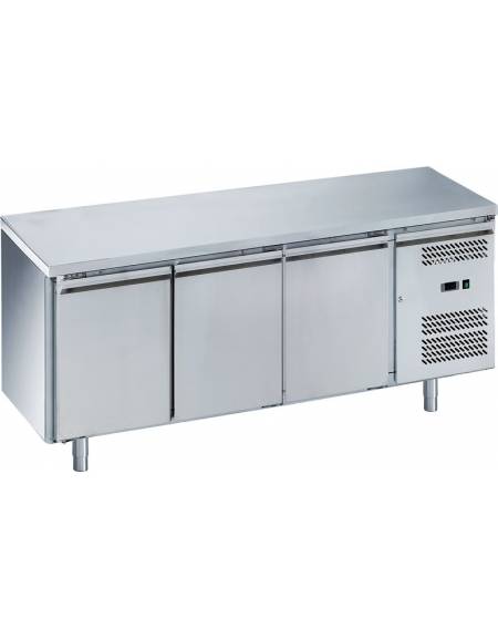 Tavolo refrigerato 3 Porte ventilato gastronomia frigorifero positivo 0° +8°C - CLASSE D - Dimensioni Cm.179,5x70x85h