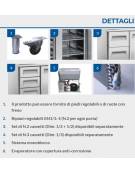 Tavolo refrigerato 3 porte, in acciaio inox AISi 304, refrigerazione ventilata - cm 179.5x70x86h