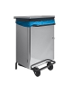 Pattumiera in acciaio inox Lt 110 - Apertura a pedale - cm 46x36x90h