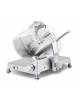 Affettatrice a gravità con affilatoio fisso, kinea arrotondata e manopole in alluminio - Potenza 370W- Ø lama mm 370-