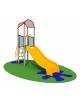Gioco torretta con tetto con montanti in alluminio e scivolo in polietilene - Da interrare o filo pavimento