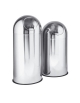 Gettacarte tondo in acciaio inox, Lt 45 Push inox - Ø cm 30x83