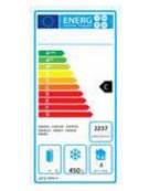 Tavolo Refrigerato ventilato in acciaio Inox - 4 porte - 560 Lt. - temp. -22° -18°C - teglie GN 1/1 - mm 2230×700×850h