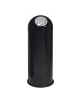 Gettacarte laccato nero, Lt 45 Push inox - Ø cm 30x83h