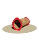 Tunnel in legno con telaio in acciaio per parco giochi bambini - cm 208x91x102h