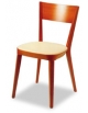 Sedia 316 in legno di faggio con seduta in stoffa o sky - cm 43x46x80h