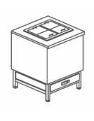 Banco N° 4+4 Pozzetti granite da 1/2