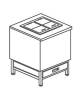 Banco N° 4+4 Pozzetti granite con carapine da Lt 7,5 - Foro quadrato - Refrigerazione statica con motore interno-cm. 67,1x69x95h