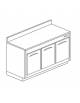 Retrobanco refrigerato 3 sportelli - Refrigerazione statica - Con motore esterno remoto non incluso - cm. 150x67x111h