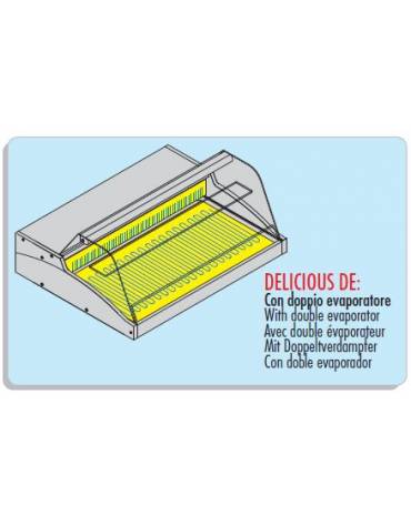 Vetrina refrigerata da appoggio  doppio evaporatore - Self Service mm 756x939x296h