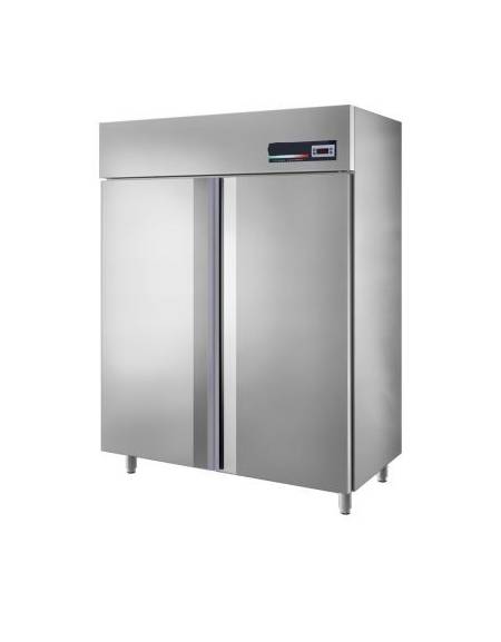 Armadio refrigerato GN 2/1 in acciaio inox AISi 304, refrigerazione ventilata - Temperatura - 18 / -22°C. - cm 148x82.8x205h