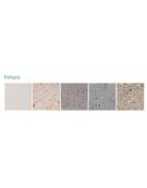 Fioriera quadrata in cemento calcestruzzo colore Bianco travertino per esterno - con fascia color rame - cm 90x90x65h