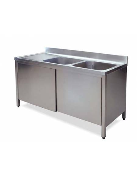 Lavello 2 vasche + gocciolatoio Dimensioni cm.160x70x85h Lavello 2 vasche + gocciolatoio Dimensioni cm.160x70x85h