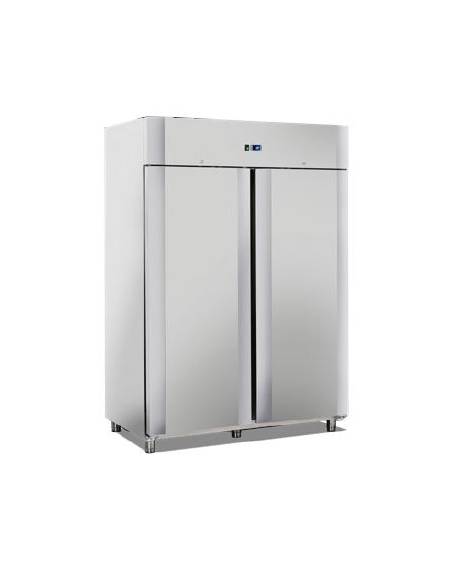 Armadio Refrigerato GN 2/1 monoblocco in Lamiera Preverniciata Bianca a temperatura normale per Pesce con 2 porte cm 142x80x203h