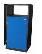 Cestone per la raccolta differenziata a 1 settore in acciaio zincato e verniciato - cm 48x48x99,8h