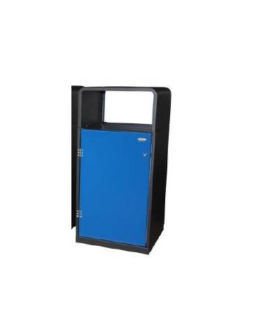 Cestone per la raccolta differenziata a 1 settore in acciaio zincato e verniciato - cm 48x48x99,8h