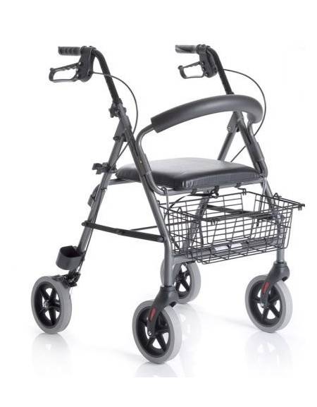 ROLLATOR PIEGHEVOLE IN ACCIAIO VERNICIATO CON APPOGGIO BRACHIALE