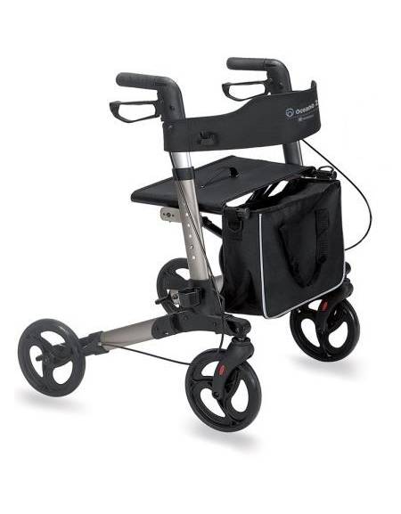 ROLLATOR PIEGHEVOLE IN ALLUMINIO ANODIZZATO