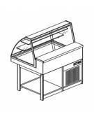 Vetrina fredda statica vetri curvi da cm. 100